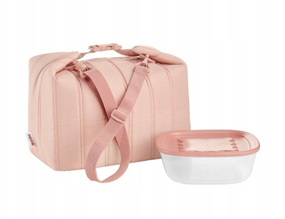 Çantë termike Guzzini Handy Bio, me enë hermetike, Peach Blossom Pink