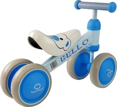 Biçikletë për fëmijë Lean Bike, 4 rrota, e kaltër / e bardhë