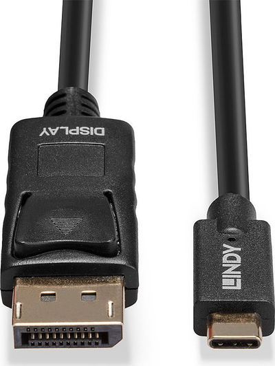 Kabllo USB C në DisplayPort Lindy 43305, 5m, e zezë