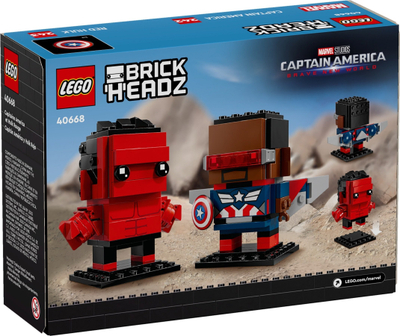 Фигурини LEGO BrickHeadz Marvel Captain America и Red Hulk, сет за градење, декоративен