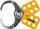 Hasp sigurie Vorel 78660, për 6 dryna, fi 10mm, e verdhë