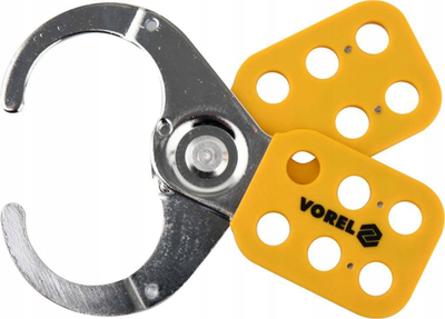 Hasp sigurie Vorel 78660, për 6 dryna, fi 10mm, e verdhë