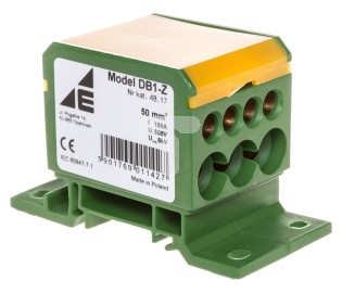 Bllok shpërndarës Elektro-Plast DB1-Z, 2x4-50mm², 3x2.5-25mm², verdhë jeshile