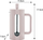 French press Klausberg KB7744, 0.35L, xham, rozë e çelët