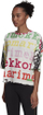 Bluzë adidas MMK Tee W H67090, e lirshme, material sintetik, e bardhë me shumë ngjyra