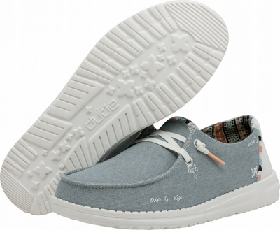 Këpucë për goca Hey Dude Wendy Boho W 40054-4MH, tekstil i lehtë, taban gome, blu