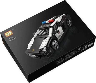 Set konstruktues LOZ Police Car, për fëmijë, makinë policie, shumëngjyrëshe