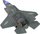 Avion lodër Leantoys me fërkim 1:72, metal, me dritë edhe tinguj, gri e errët
