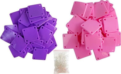Set lodër DIY për boje çante “Creative Handbag Making Kit”, çantë për montim, 6+, rozë vjollcë