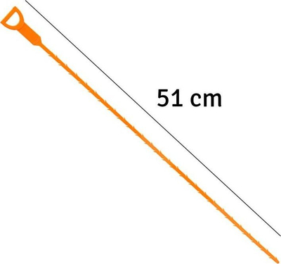 Pastrues tubash AG809, plastik fleksibil 51 cm, portokalli