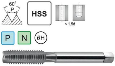 Set çelësa filetuese M3 HSS DIN 352, 3 copë