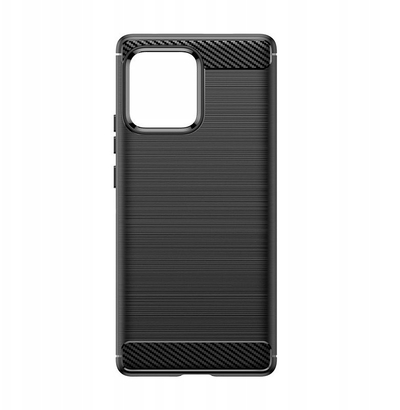 Mbrojtëse telefoni Hurtel Silicone Case Carbon për Motorola Edge 40 Pro, TPU, anti-gërvishtje, e zezë