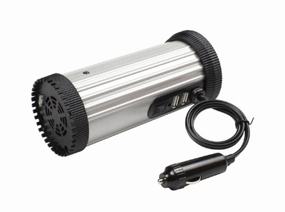 Inverter për veturë Gembird EG-PWC150-01, 150W, dalje AC, i zi gri