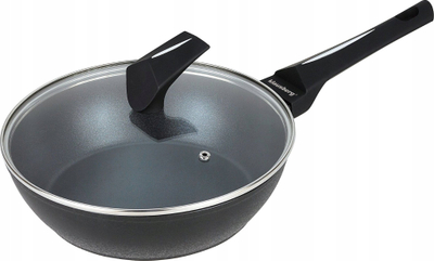 Tigan i thellë Klausberg KB 7691, 24cm, veshje mermeri jo ngjitëse, për induksion, i zi
