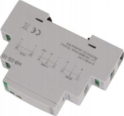 Transmetues temperature MAX MB DS 10, Modbus RTU, montim në shina DIN, i bardhë