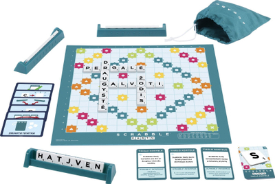 Loja tavolinë Mattel SCRABBLE 2in1, gjuhë lituanisht, HXW10, shumëngjyrëshe