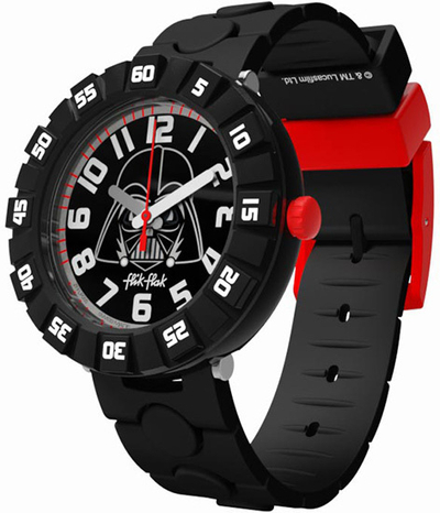 Orë dore Swatch Flik Flak Star Wars Darth Vader ZFFLP005