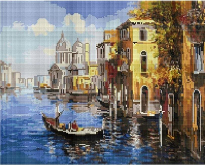 Set mozaik me diamant Your Hobby Journey To Venice, 40 x 50 cm, 36 ngjyra
