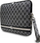Чанта за лаптоп DKNY PU кожа со шара шаховска табла и пруги, 13-14", црна