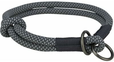 Qafore gjysmë-mbytëse për qen Trixie Soft, 30 cm, litar 0.6 cm, e zezë gri