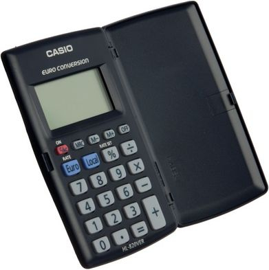 Kalkulator xhepi Casio HL 820 VER, 8 shifra, konvertim Euro, gri