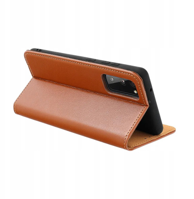 Калеф за книга Smart Pro за Xiaomi Redmi 14C, синтетичка кожа, кафеава