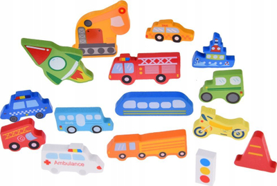 Puzzle druri ZA4760 Vehicles, 16 pjesë, mjete transporti, shumëngjyrësh