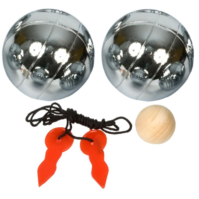 Set topash boules Enero Boules, 2 topa çeliku, kuti najloni, ngjyrë argjendtë