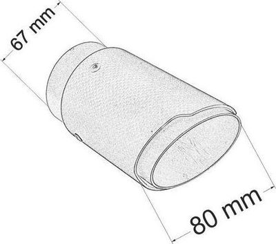 Gjeth shterpi MTuning, dalje 80mm, hyrje 67mm, karbon