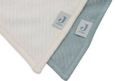 Përparëse Jollein Bandana Velvet Rib Sea Green/Ivory, 2 copë
