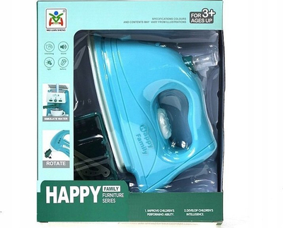 Hekur lodër me bateri Adar Happy Family 582071, me spërkatje uji, me aksesorë, shumëngjyrësh
