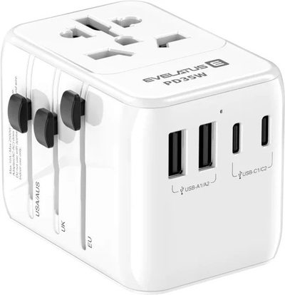 Adapter udhëtimi Evelatus 651DCPro, 35W, i bardhë