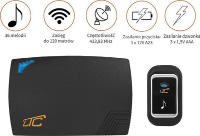 Zile dere LTC (LXDZ4), wireless, e zezë