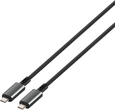 Kabllo kariku LongLife USB C në USB C 240W, najlon i thur, e zezë