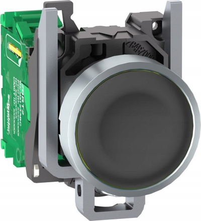 Buton pa tela industrial Schneider Electric Harmony XB4R ZB4RTA2, transmetues i integruar, metalik, i zi