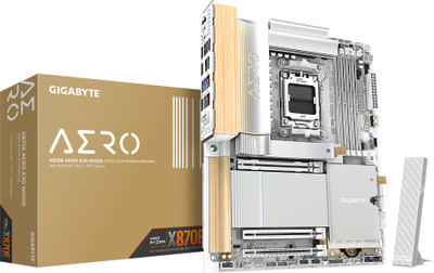 Pllakë amë Gigabyte X870E AERO X3D WOOD, socket AM5, DDR5, ATX