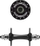 Bafkë e përparme biçiklete Sturmey Archer Track, 32 vrima, alumini, e zezë
