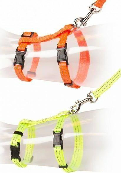 Set parzmore me litar për mace Duvo+, shirit reflektues, najlon, e rregullueshme 20 35cm
