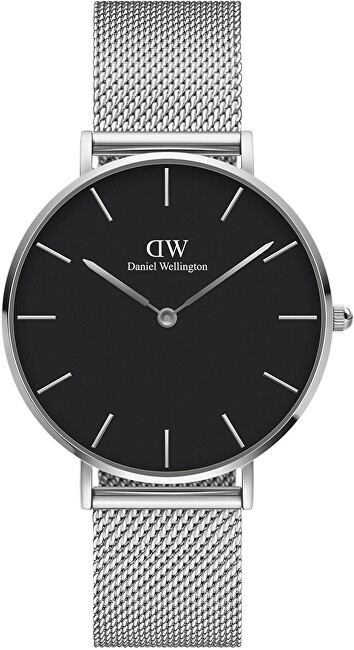 Orë për femra Daniel Wellington Petite Sterling, e zezë/argjendtë