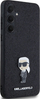 Mbrojtëse telefoni Karl Lagerfeld Fixed Glitter Ikonik, Samsung Galaxy A55 A556, hardcase, e zezë me shkëlqim