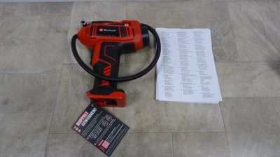 Kompresor portativ Einhell CE CC 18 Li, 18V, pa bateri dhe karikues, i kuq