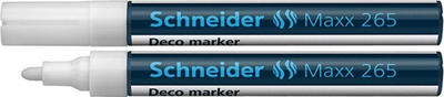 Marker shkumësy Schneider Chalk Marker Maxx 265 Deco, 2-3 mm, i bardhë