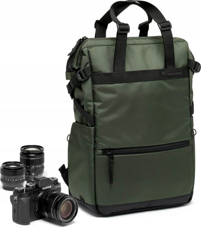 Фотографска торба Manfrotto Street Convertible Tote, ранец и tote, со држач за статив, зелена