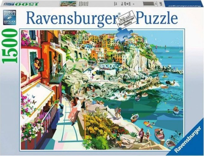 Puzzle Ravensburger Romance in Cinque Terre, 1500 copa, 80 x 60 cm, me shum ngjyra