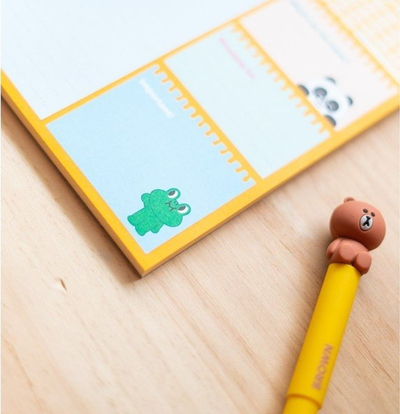 Planifikues ditor Line Friends, A5, me ngjyra