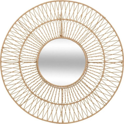 Pasqyrë muri Atmosphera Millie Rope, rrethore, 75cm, bezhë