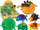 Set balonash dinosauri fryrëse Leantoys, me gojëz, shumëngjyrëshe