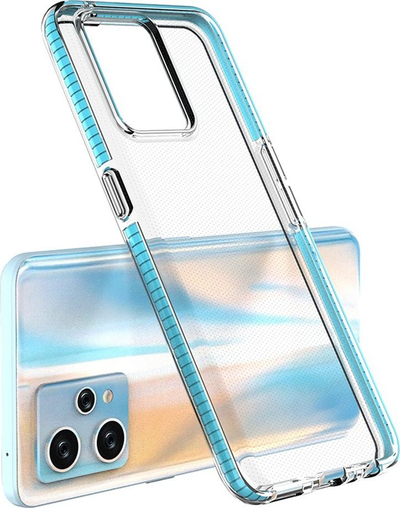 Kuti mbrojtëse Hurtel Spring Case për Realme 9 Pro Plus / Realme 9, silikoni, me kornizë, e zezë