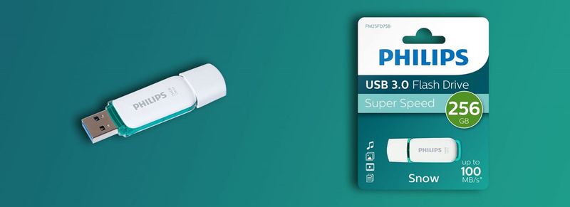 USB 3.0 Flash Drive Philips, 256GB Snow Edition