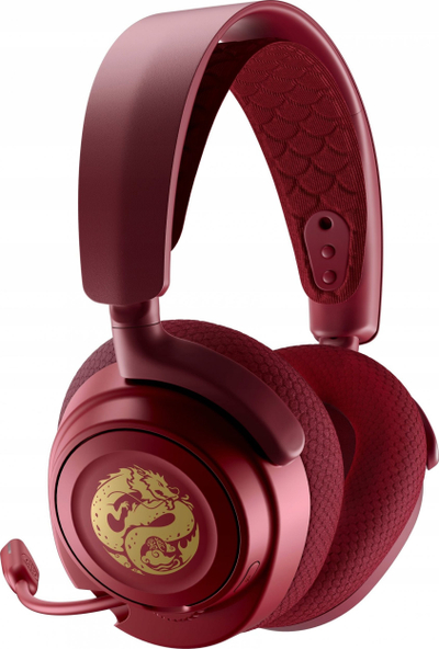 Kufje gaming SteelSeries Arctis Nova 7 Dragon Edition, wireless, me mikrofon, të kuqe të errët